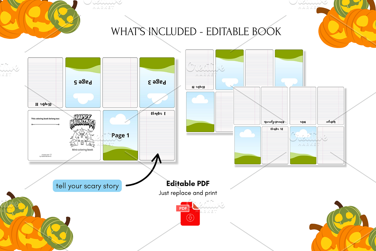Mini Coloring Book Canva Template, a Print Template by Print Haven Mochi Vintage (Photo 4 of 8)