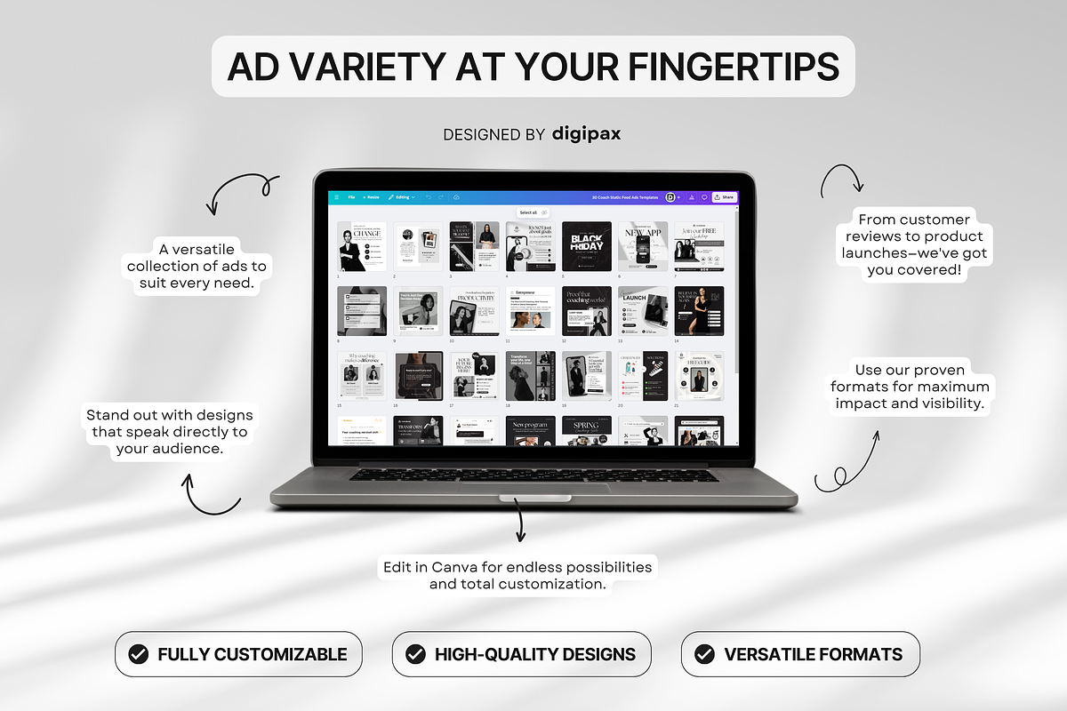 Coach Static Ad Templates Canva, a Social Media Template by DigiPax (Photo 9 of 11)