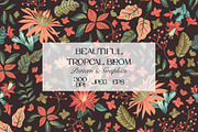 Tropical Floral Seamless Pattern, a Pattern Graphic by StudioGlouna (Thumbnail 1 of 6)