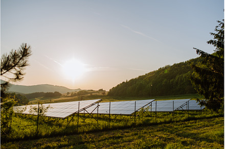 Close up of solar power station on a, an Industrial Photo by HalfPoint