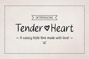 Tender Heart - Handwritten Font