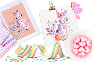 Bubble Gum Unicorn Sublimation