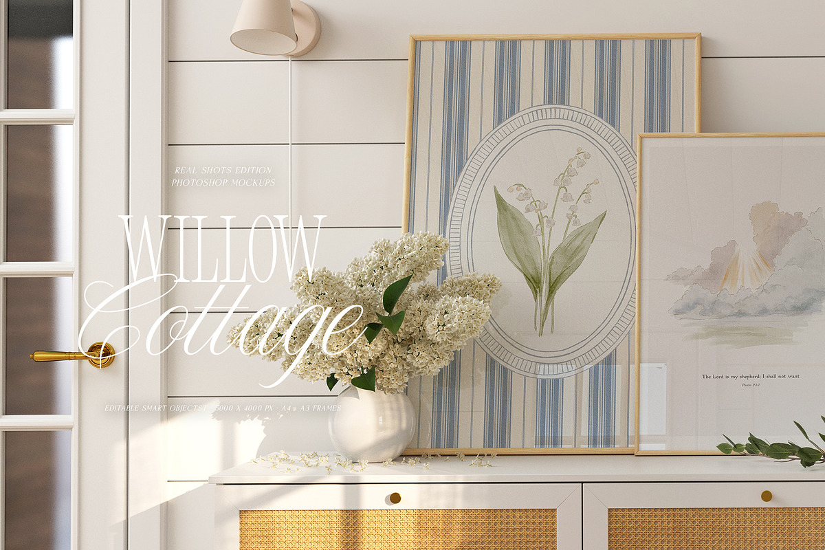 Willow Cottage Frames Mockup, a Household Mockup by Muse Mockups (Photo 13 of 14)