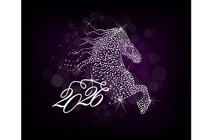 Horse Year 2026 New Year's Card, an Object Illustration by Nenahliadava Design