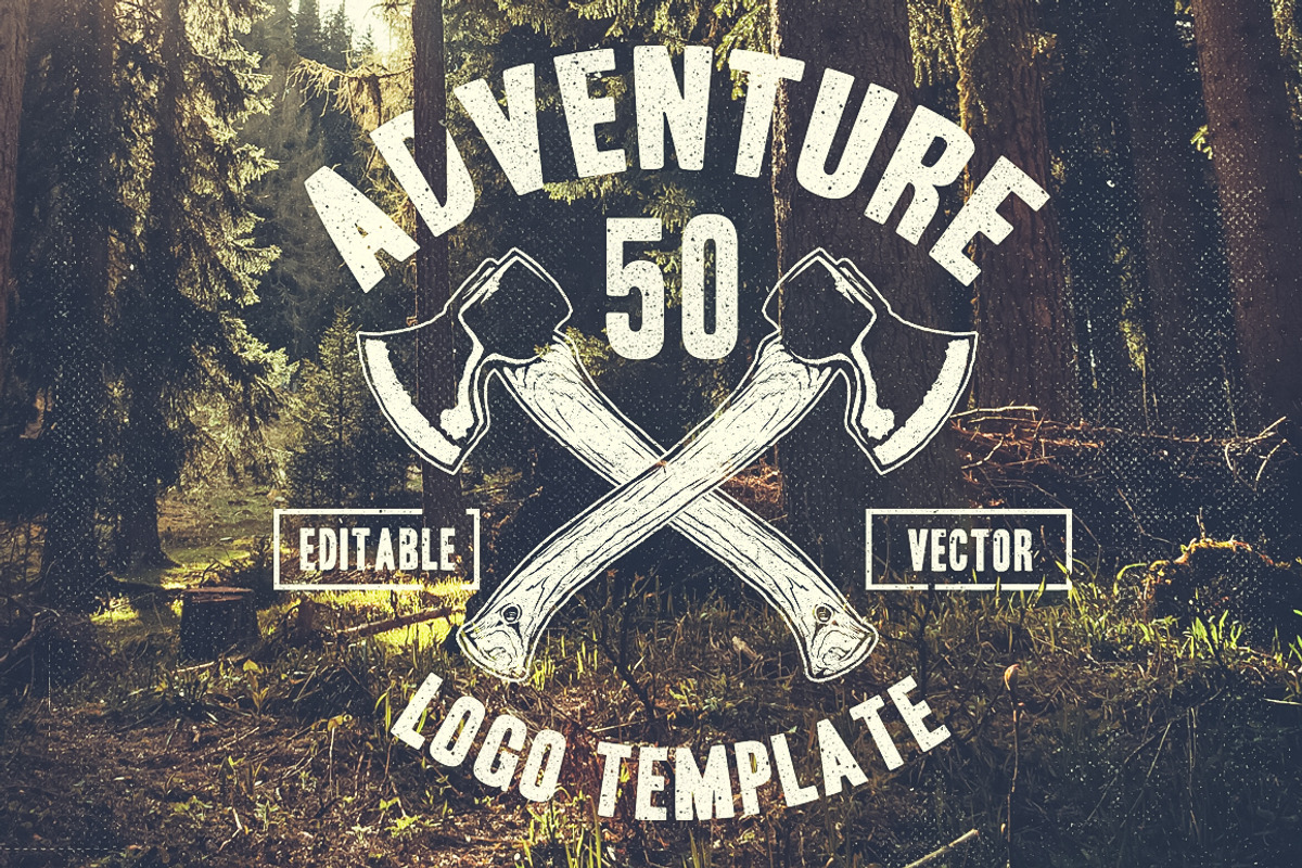 50 Retro Adventure Logo, a Branding & Logo Template by TSV Creative (Photo 1 of 5)