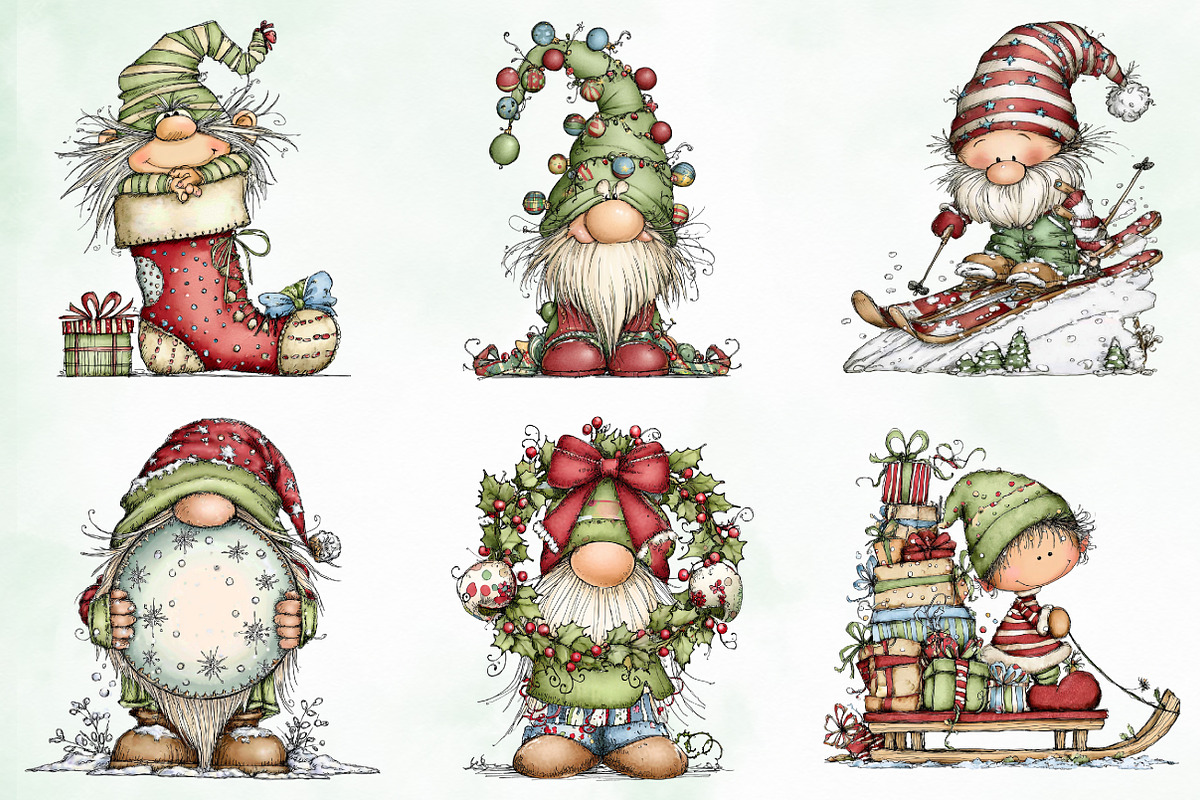 Whimsical Christmas Fluffy Gnome PNG, an Illustration by Creative Art (Photo 5 of 11)