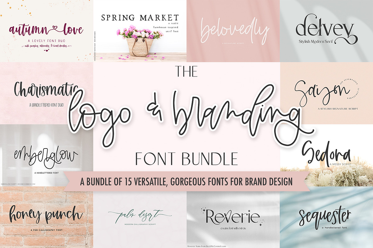 The Logo and Branding Font Bundle, a Script Font by Beck McCormick (Photo 1 of 10)