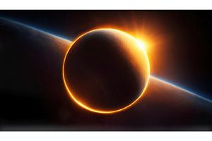 A solar eclipse with the sun's rays, a Background Photo by Igor Tichonow