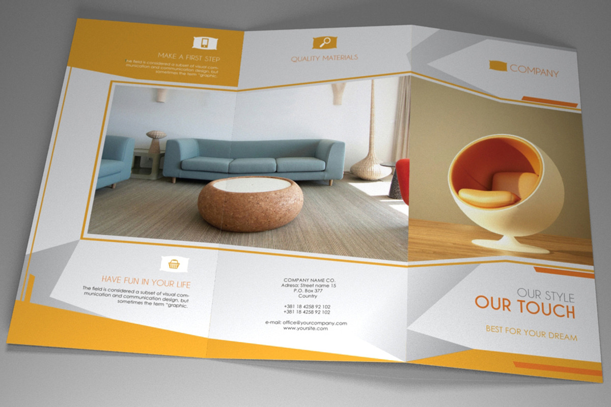 Indesign Brochure Furniture - orange, a Brochure Template by RudanStudio (Photo 2 of 8)