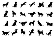 Collection of Dog Silhouettes Vector, an Animal Illustration by nandinigraphics (Thumbnail 1 of 3)