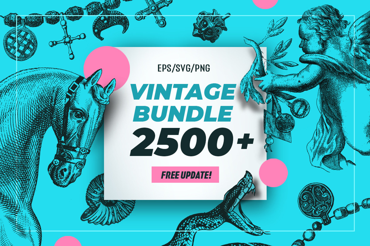 Vintage Bundle 2500+ Free Update, an Animal Illustration by Retro Machine (Photo 1 of 170)
