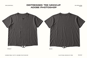 Distressed Tshirt Mockup PSD