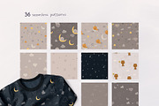 Sleeping baby animals. clipart, an Animal Illustration by tata_ota (Thumbnail 9 of 11)