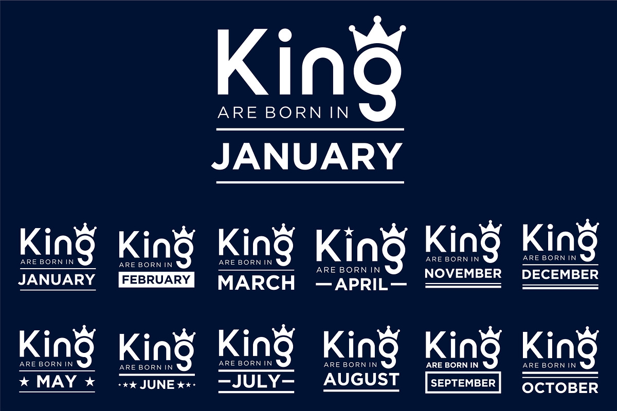 various months are born in design, a Branding & Logo Template by BARONSTD (Photo 2 of 2)