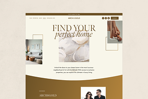 Squarespace Template: Arch&Gold