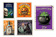 Halloween Postage Stamps Clipart, an Illustration by Dream Creation (Thumbnail 5 of 5)