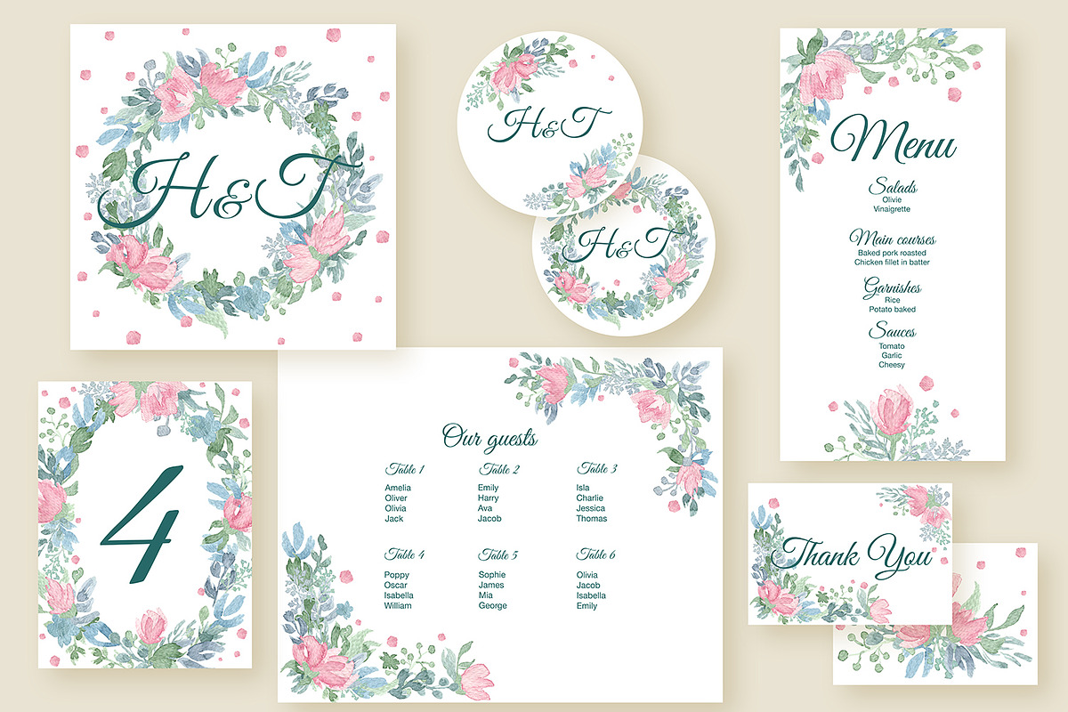 Tender Roses-Wedding Invitation Set, a Decorative Illustration by Happiestsim (Photo 3 of 6)