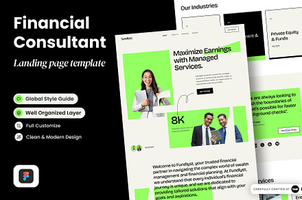Financial Consultant Landing Page, a Landing Page Template by SLAB! Design