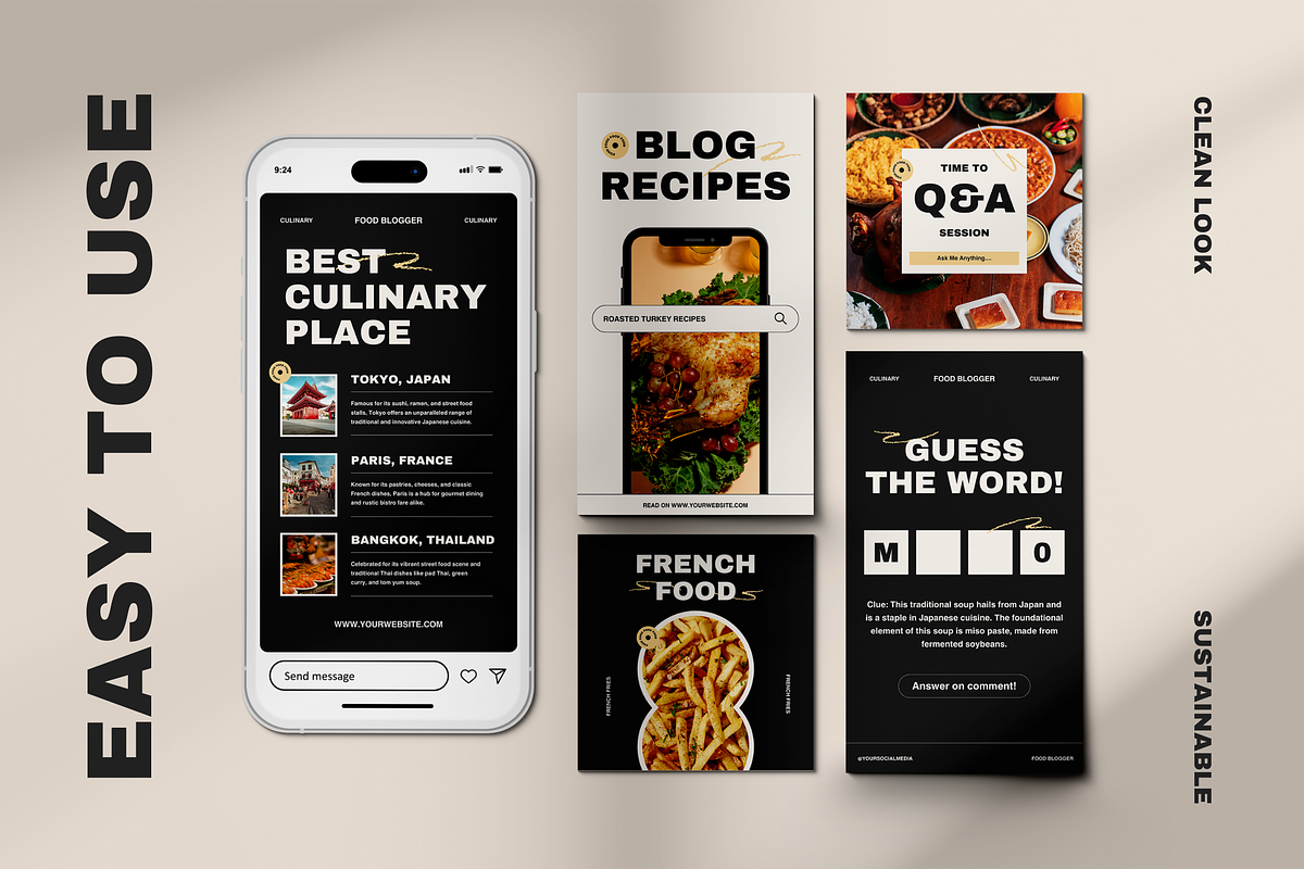 120 Food Instagram Template Canva, a Social Media Template by Branding Victory STD (Photo 6 of 9)