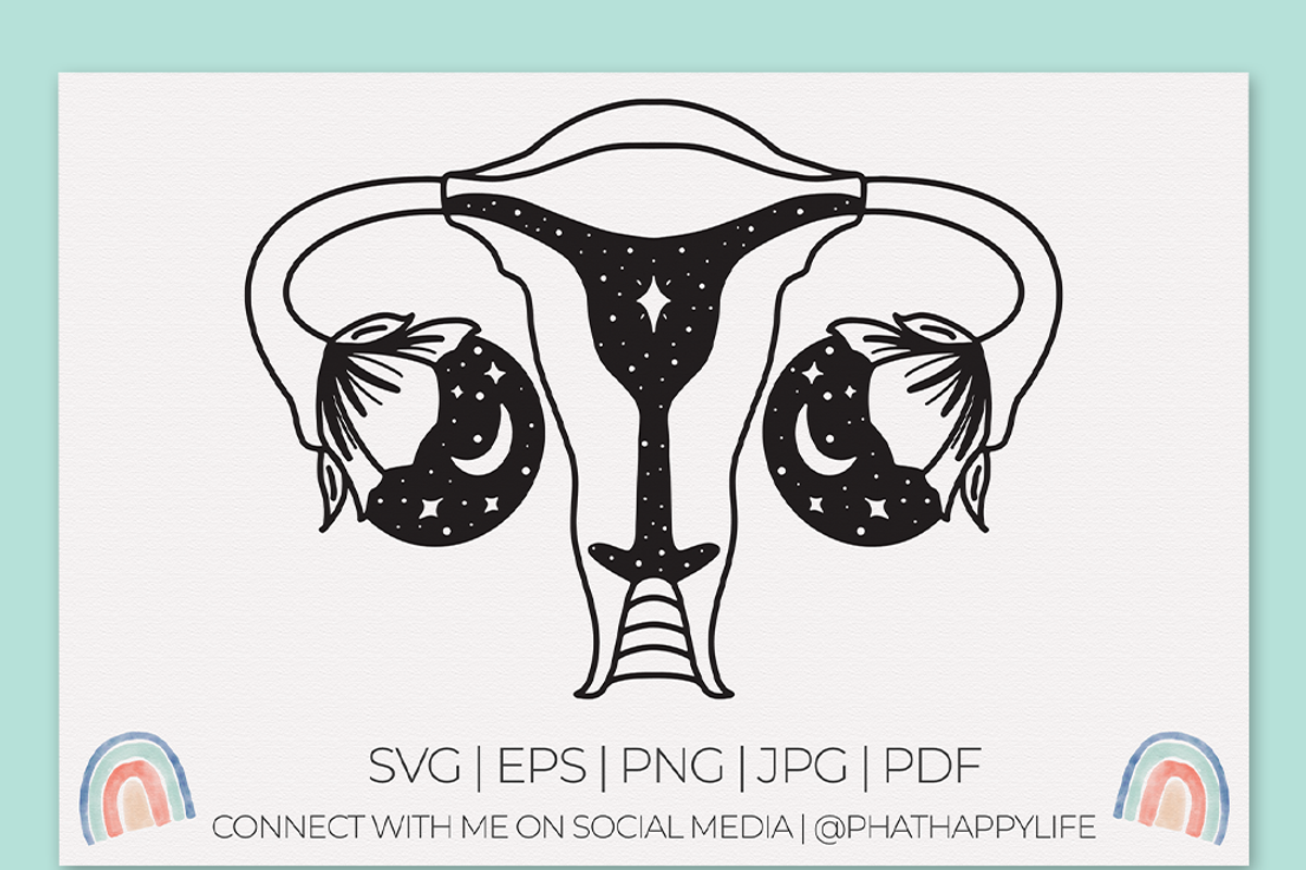 Celestial Uterus Cut File, a Healthcare Illustration by Phat Happy Life (Photo 3 of 5)