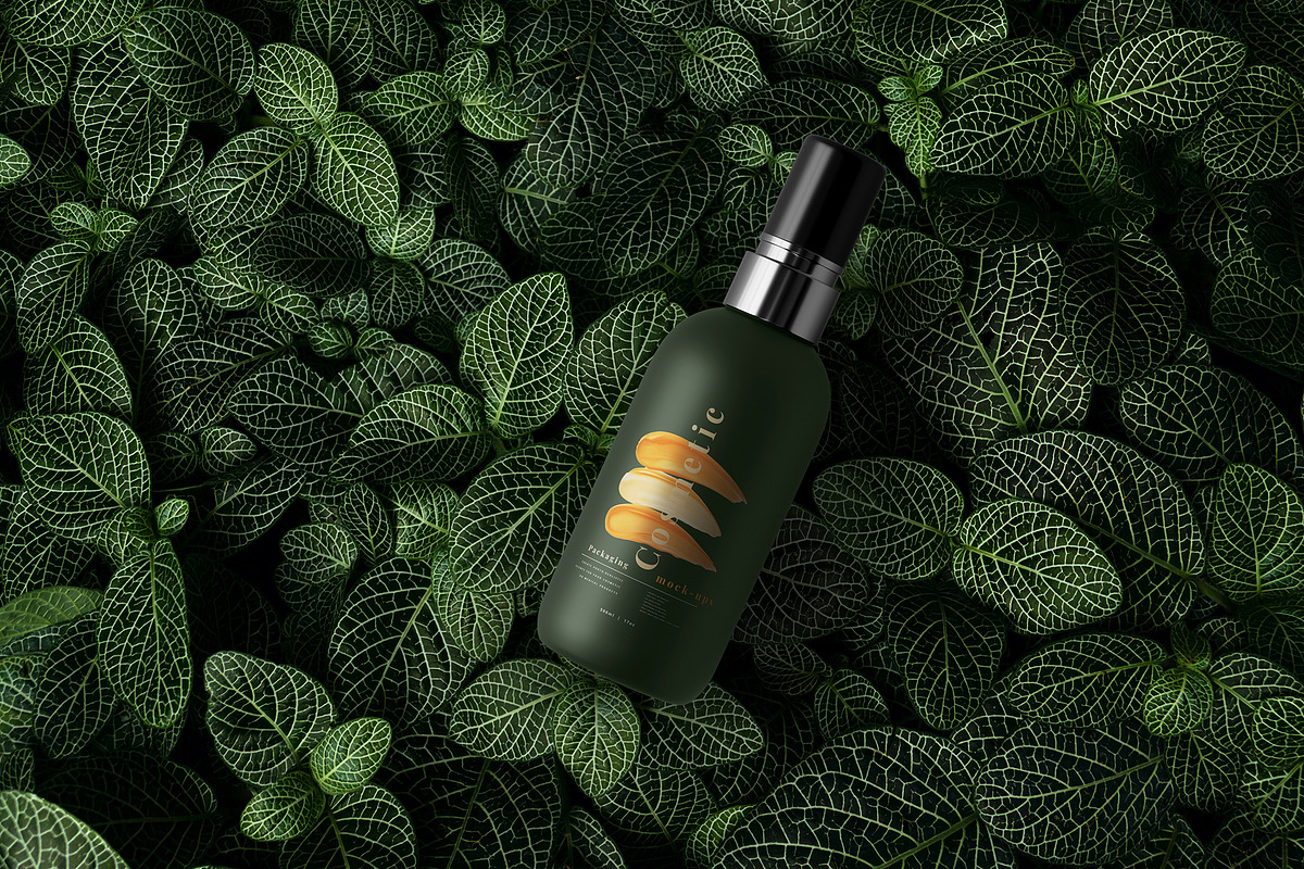 Dark Plastic Cosmetic Mockup Bundle, a Cups & Container Mockup by pmvch (Photo 12 of 111)