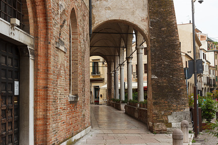 Romantic medieval towns of Italy, Old charming streets of Asolo town. Treviso, an Architecture Photo by Bepslabor