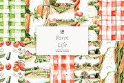 Farm Digital Paper Pattern Bundle, a Pattern Graphic by GlamArtZhanna (Thumbnail 1 of 4)