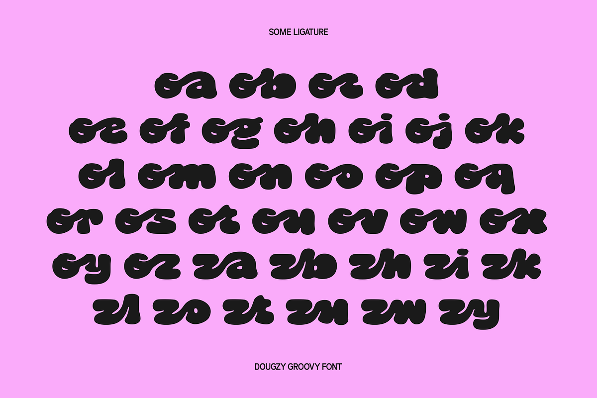 Doughzy – Groovy Bubble Font, a Serif Font by Rahagita Studio (Photo 6 of 7)