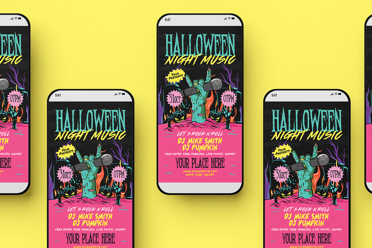 Halloween Music Flyer, a Flyer Template by Creativestoree (Photo 4 of 5)