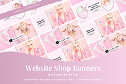 Blush Pink Shopify Website Banners, a Shopify Template by Template Twist Shop (Thumbnail 1 of 5)