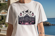 Watercolor Halloween Fence Sublimati, an Illustration by SVGArt (Thumbnail 2 of 8)