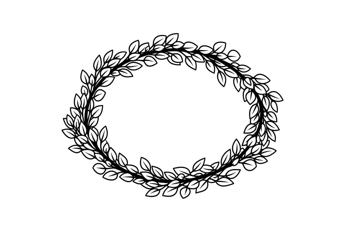 Botanical Oval Wreath Frame Bundle, an Illustration by Designer_Momina (Photo 47 of 51)