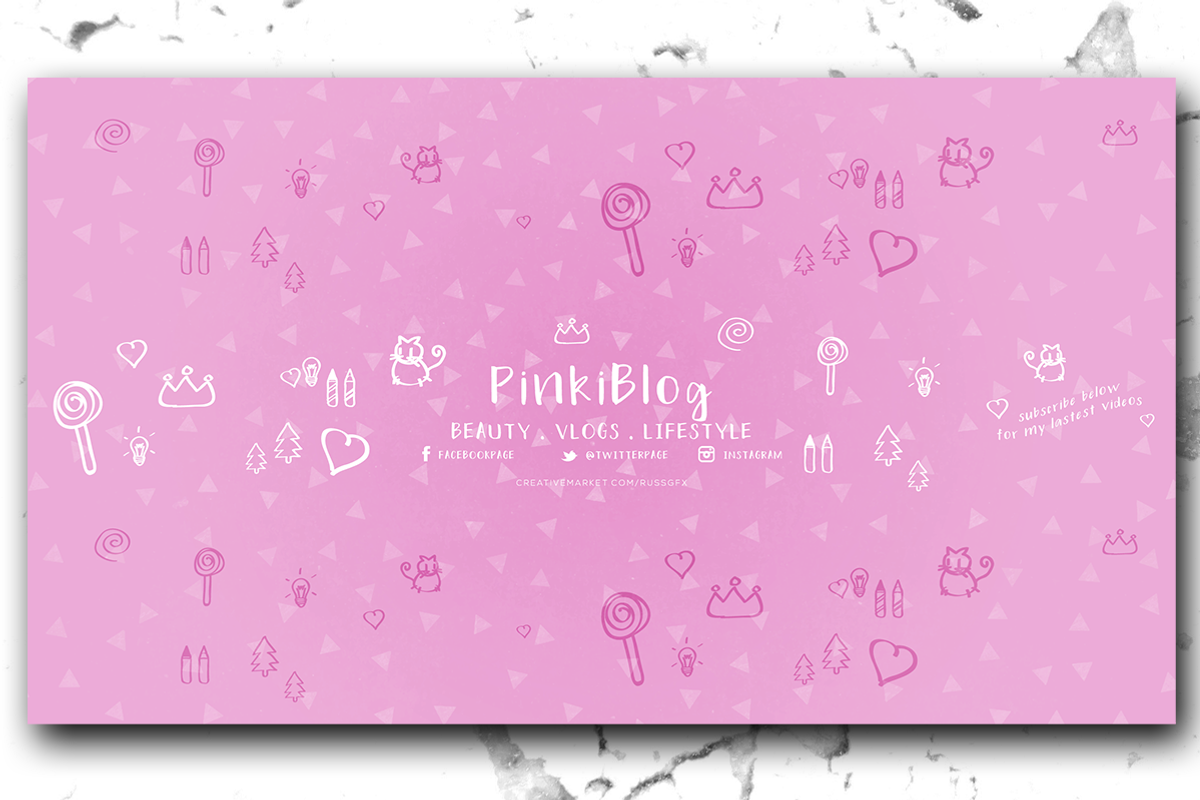 10 Youtube Channel Art Banners vol.4, a Social Media Template by RussGFX (Photo 8 of 17)