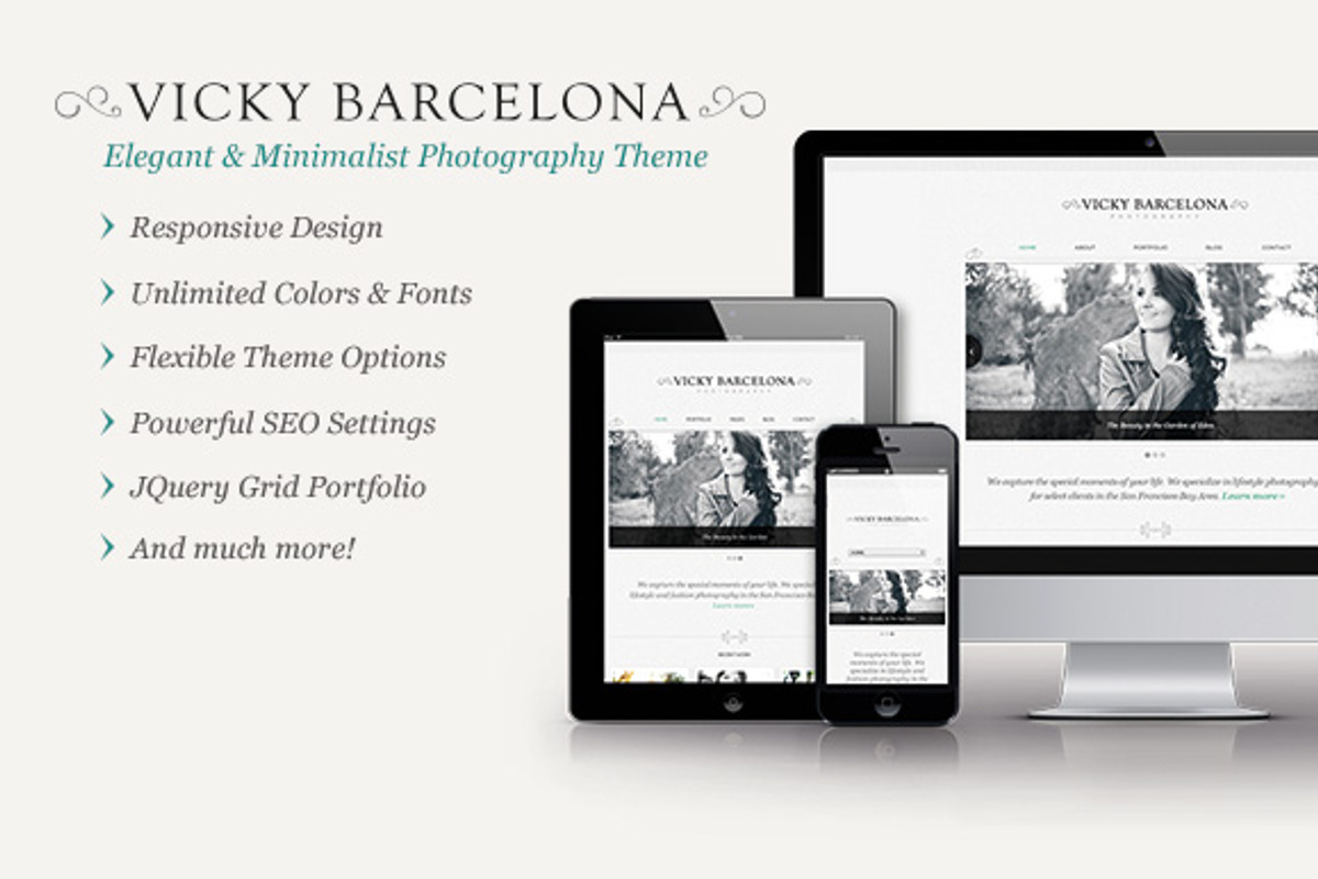Vicky Barcelona - Elegant Portfolio, a WordPress Template by Maquina (Photo 1 of 3)