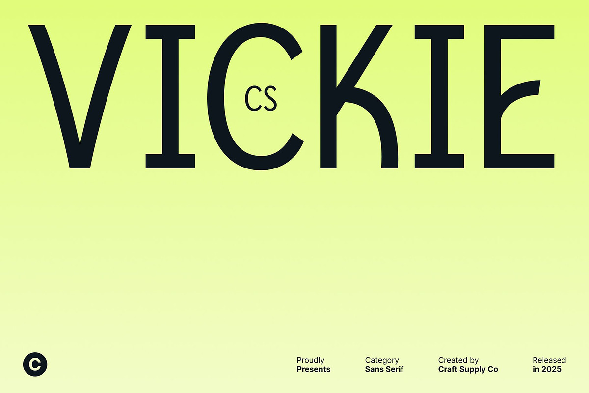 CS Vickie – Sans Serif Typeface, a Sans Serif Font by Craft Supply Co. (Photo 1 of 8)