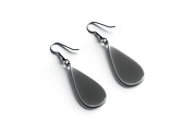 Black Drop Earring Jewelry 3D Model, an Object 3D Model by rebrandy (Thumbnail 8 of 9)