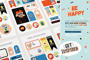 GIRL POWER stickers & patterns, a Stationery Template by Ruslana Lubenets (Thumbnail 4 of 9)