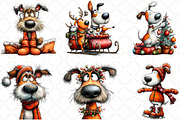 Whimsical Christmas Dog Clipart, an Animal Illustration by Black Bird Studio (Thumbnail 6 of 6)
