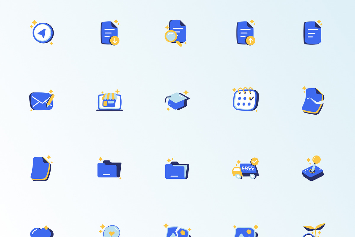 Glory Bold Colorfull Icon Pack, a Solid Icon by BROCZ Store (Photo 7 of 8)