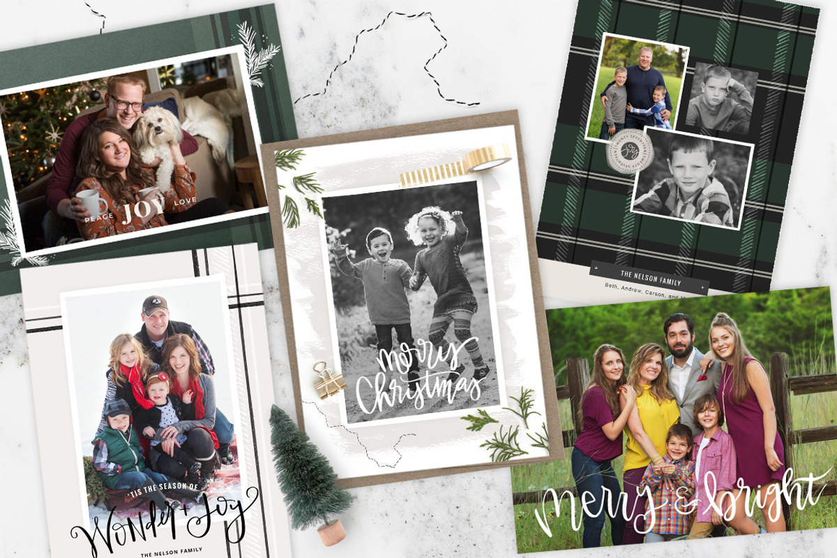 Trim The Tree Christmas Cards, a Card Template by The Modern Collective (Photo 1 of 6)