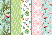 Digital Paper - Pink flamingo, a Pattern Graphic by Maishop (Thumbnail 2 of 3)