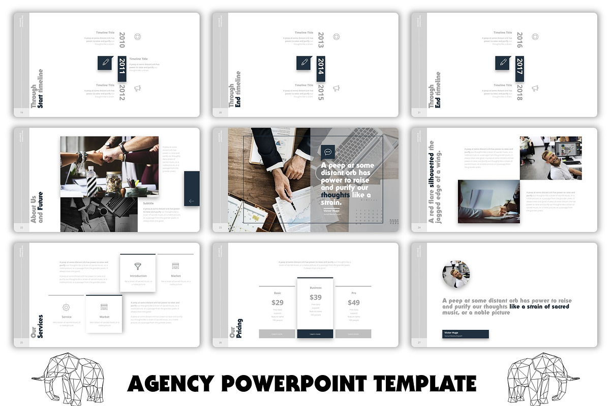 [PPTX] Agency - PowerPoint Template, a Presentation Template by litoondev (Photo 3 of 11)