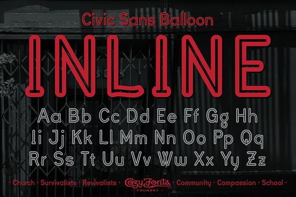 Civic Sans Balloon Inline preview 3