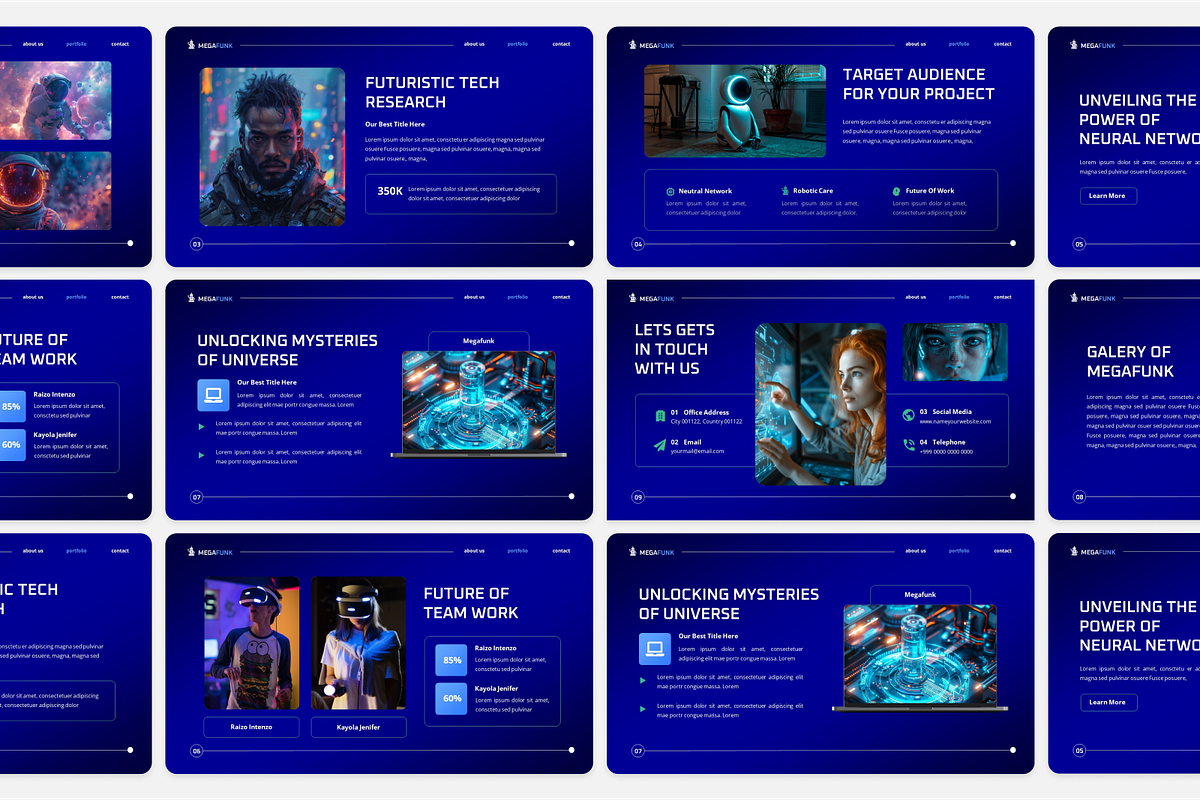 Megafunk - Futuristic Google Slide, a Presentation Template by Annora Studio (Photo 2 of 5)