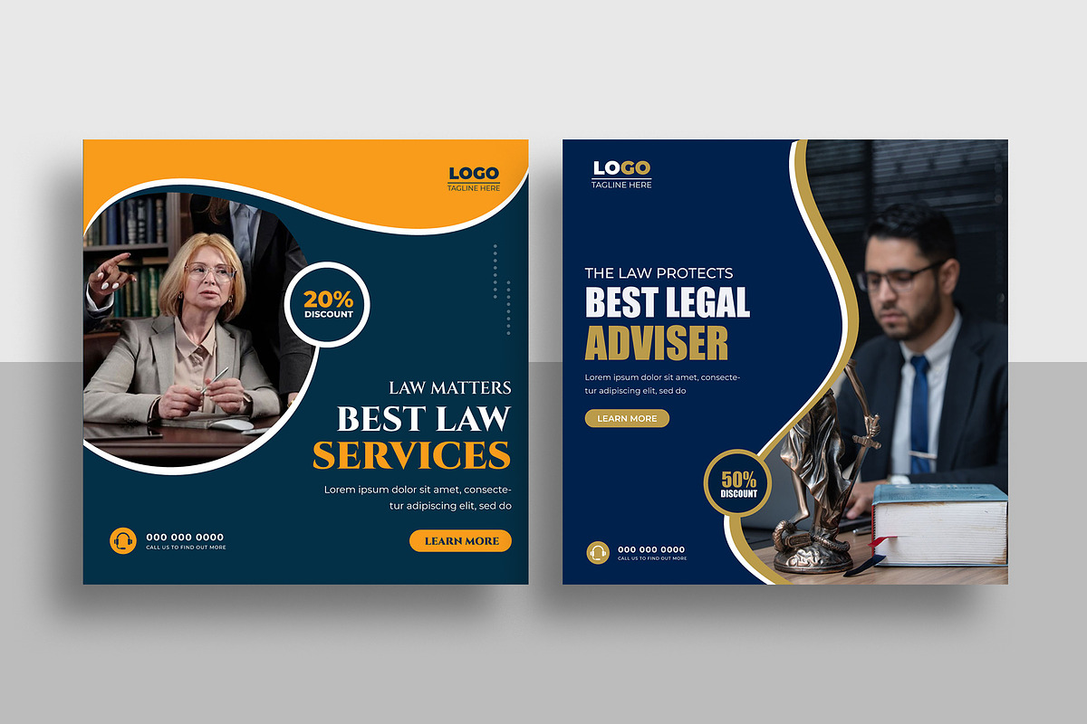 Law Firm Social Media Post Template, a Social Media Template by Designgrove