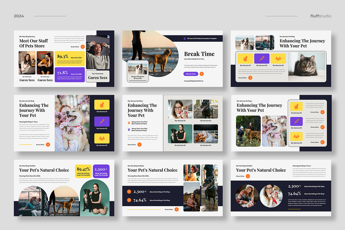 Pet Care Powerpoint Template, a Presentation Template by fluffstudio (Photo 3 of 4)