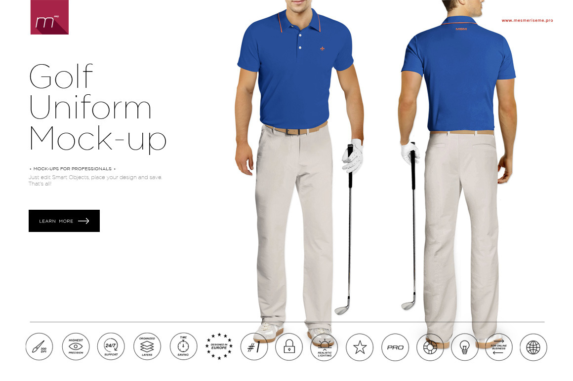 Golf Uniform Mock-up, a Shirt Mockup by Mocca Mockups Store