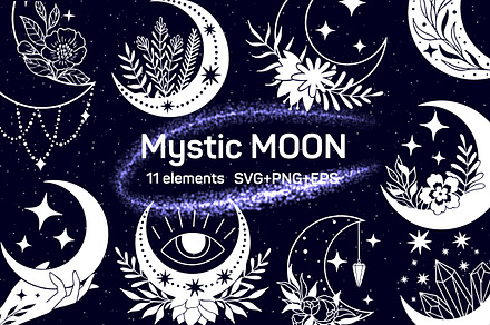Mystic floral moon set