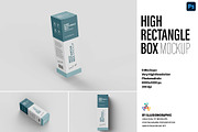 High Rectangle Box Mockup - 6 views, a Packaging Mockup by Illusiongraphic (Thumbnail 1 of 19)