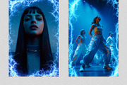 Electric Lightning Border Overlays, a Texture Graphic by PhotoSpirit (Thumbnail 6 of 8)
